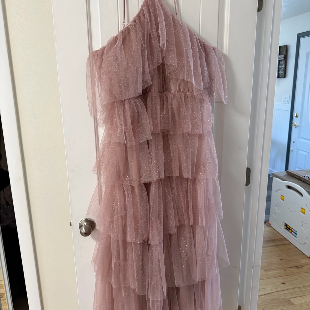 🚨FLASH SALE🚨 ARULA Blush Layered Formal Dress - Picture 3 of 5